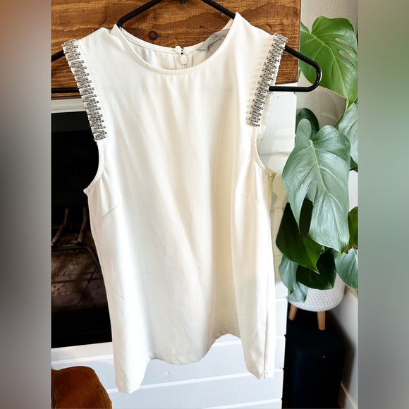 H&M Tops - H&M Beaded Sleeveless Blouse
